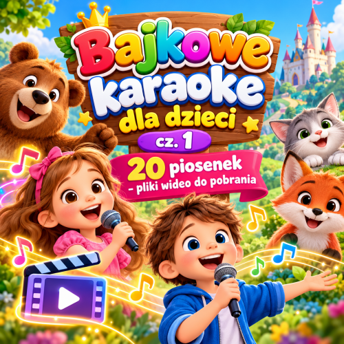 karaoke dla dzieci - część 1 - 20 piosenek w 3 wersjach - 60 plików video do pobrania